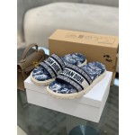 Dior vintage embroidered slippers