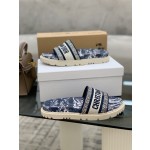 Dior vintage embroidered slippers