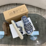 Dior vintage embroidered slippers