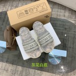 Dior vintage embroidered slippers