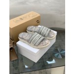 Dior vintage embroidered slippers