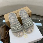 Dior vintage embroidered slippers