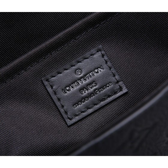 Louis Vuitton M57726 Black Embossed This Small Cuboid Trunk Messenger Bag