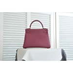 Kelly28 garnet red togo leather gold buckle