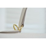 Kelly 25 milkshake white ep leather gold buckle