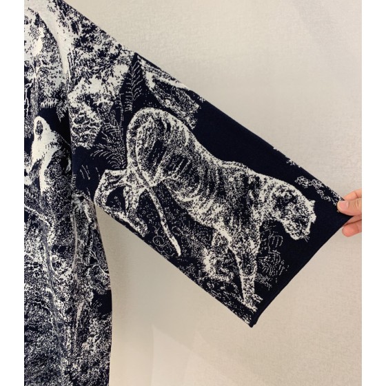 Dior knitted jacquard coat (consult customer service to confirm the size before placing a custom order)