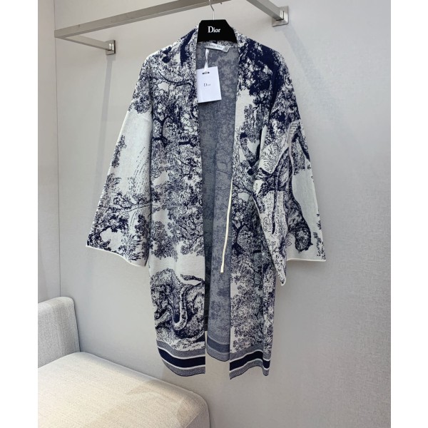 Dior knitted jacquard coat (consult customer service to confirm the size before placing a custom order)