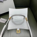 BALENCIAGA 𝐇𝐨𝐮𝐫𝐠𝐥𝐚𝐬𝐬𝐬 𝐒 crocodile-textured cowhide