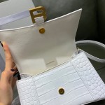 BALENCIAGA 𝐇𝐨𝐮𝐫𝐠𝐥𝐚𝐬𝐬𝐬 𝐒 crocodile-textured cowhide