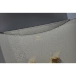 KKangkang 19 asphalt gray gold buckle epsom leather