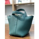 picotin18 dark green TC leather gold buckle