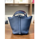 picotin18 deep blue sea anemone purple handle TC leather silver buckle