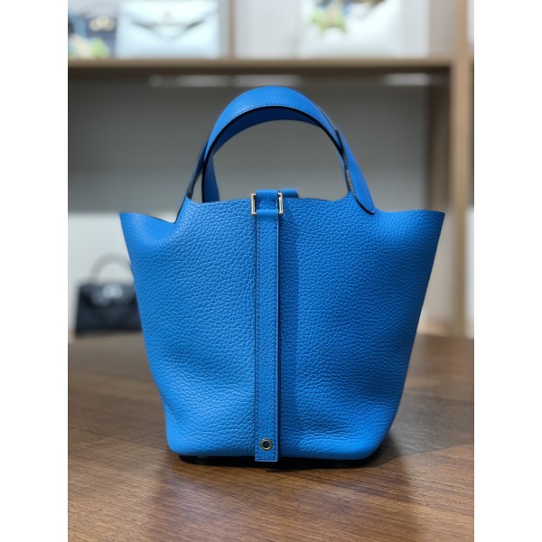 picotin18 Florida blue TC leather gold buckle