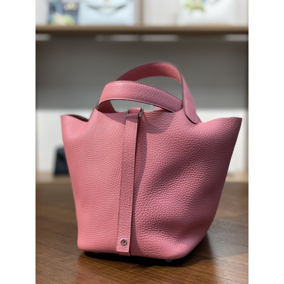 picotin18 summer powder TC leather silver buckle