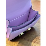 Kangkang 19 mallow purple goatskin gold buckle