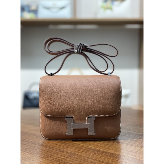 Kangkang 19 Golden Brown EVE Leather Silver Buckle