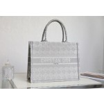 DIOR TOTE embroidered vine check grey
