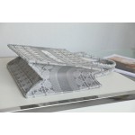 DIOR TOTE embroidered vine check grey