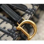 Oblique blue jacquard 〰️ saddle waist bag DR-57