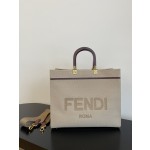 FENDI Small Khaki Tote "Sunshine Tote"