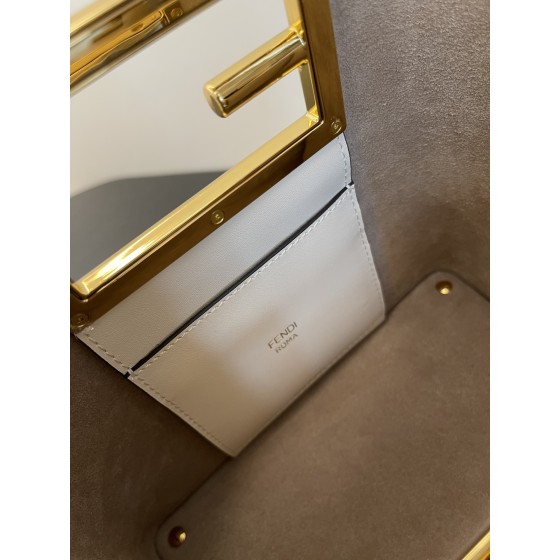 FENDI small beige Way new double F buckle handbag