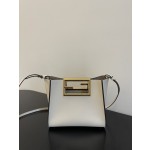 FENDI small beige Way new double F buckle handbag