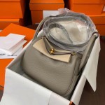 mini Lindy tc leather M8 asphalt gray gold buckle