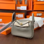 mini Lindy tc leather M8 asphalt gray gold buckle