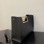 FENDI Large Black Way New Double F Buckle Bag
