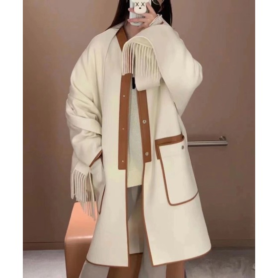 Hermes cashmere coat Q32 (consult customer service to confirm the size before placing an order for a customized version)