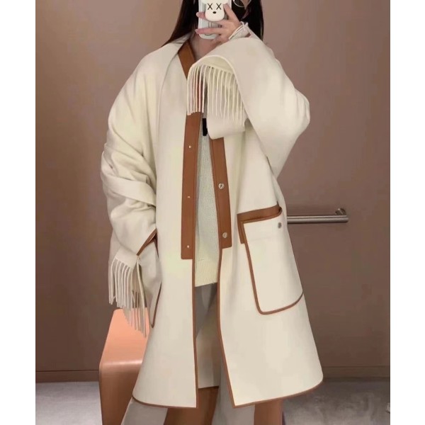 Hermes cashmere coat Q32 (consult customer service to confirm the size before placing an order for a customized version)