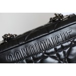 ▪️ DIOR CARO Black Gunmetal Buckle DR-061