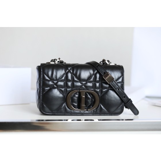 ▪️ DIOR CARO Black Gunmetal Buckle DR-061