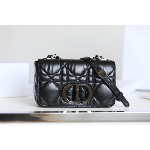 ▪️ DIOR CARO Black Gunmetal Buckle DR-061