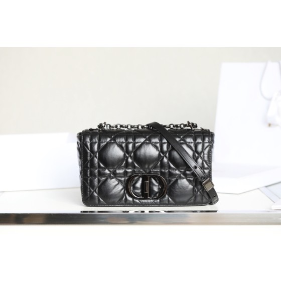 ▪️ DIOR CARO Black Gunmetal Buckle DR-061