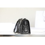 ▪️ DIOR CARO Black Gunmetal Buckle DR-061