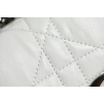 ▪️ DIOR CARO White Gunmetal Buckle DR-061