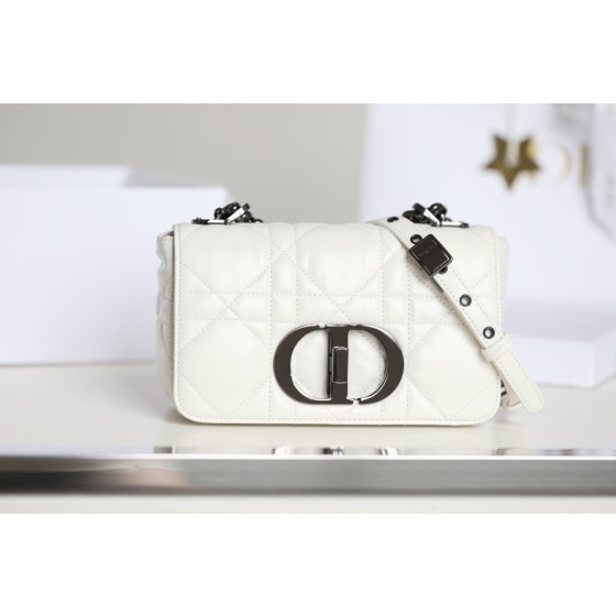 ▪️ DIOR CARO White Gunmetal Buckle DR-061