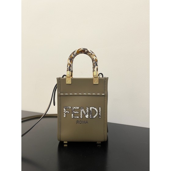 FENDI Sunshine mini tortoiseshell portable crossbody cute