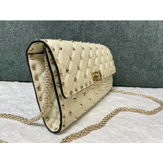 Valentino Studded Sheepskin Shoulder Bag Clutch Style No.: 0137