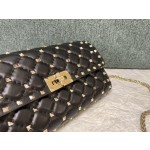 Valentino Studded Lambskin Shoulder Bag Clutch 0137