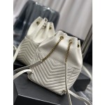 SAINT LAURENT V-shaped Quilted Mini Bucket Bag Model: 672609