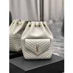 SAINT LAURENT V-shaped Quilted Mini Bucket Bag Model: 672609