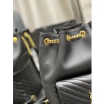 SAINT LAURENT V-shaped Quilted Mini Bucket Bag Model: 672609