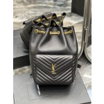SAINT LAURENT V-shaped Quilted Mini Bucket Bag Model: 672609