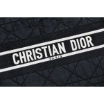 DIOR TOTE embroidered vine check black