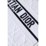 DIOR TOTE embroidered vine check white