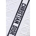 DIOR TOTE embroidered vine check white