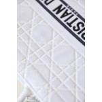 DIOR TOTE embroidered vine check white