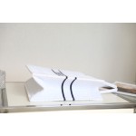 DIOR TOTE embroidered vine check white